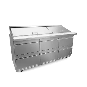 72" Mega Top Table w/ 30 Pans & 6 Drawers