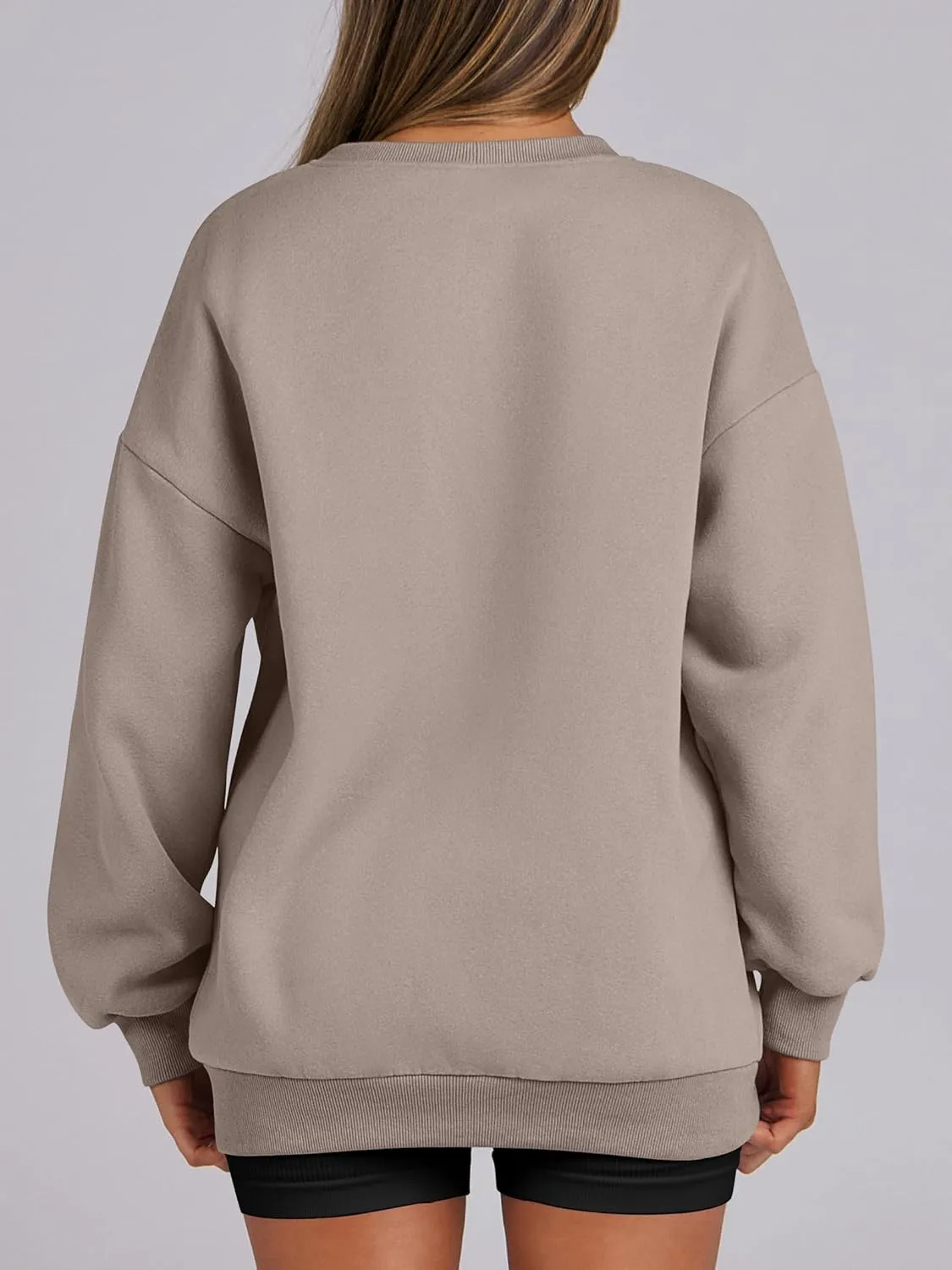 ANRABESS Womens Sweatshirts Oversized Fleece Crew Neck Pullover Hoodies Casual Comfy 2025 Fall Fashion Basic Sweatshirt
