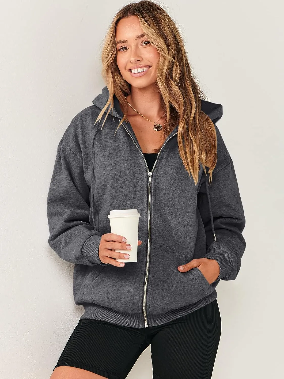 ANRABESS Womens Zip Up Hoodies Long Sleeve Oversized Sweatshirts Fleece Y2K Jacket Pockets 2025 Fall Outfits Fashion Clothes