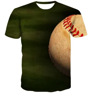 Baseball T shirts Men Stadium Tshirt Printed Game Tshirts Novelty White Shirt Print