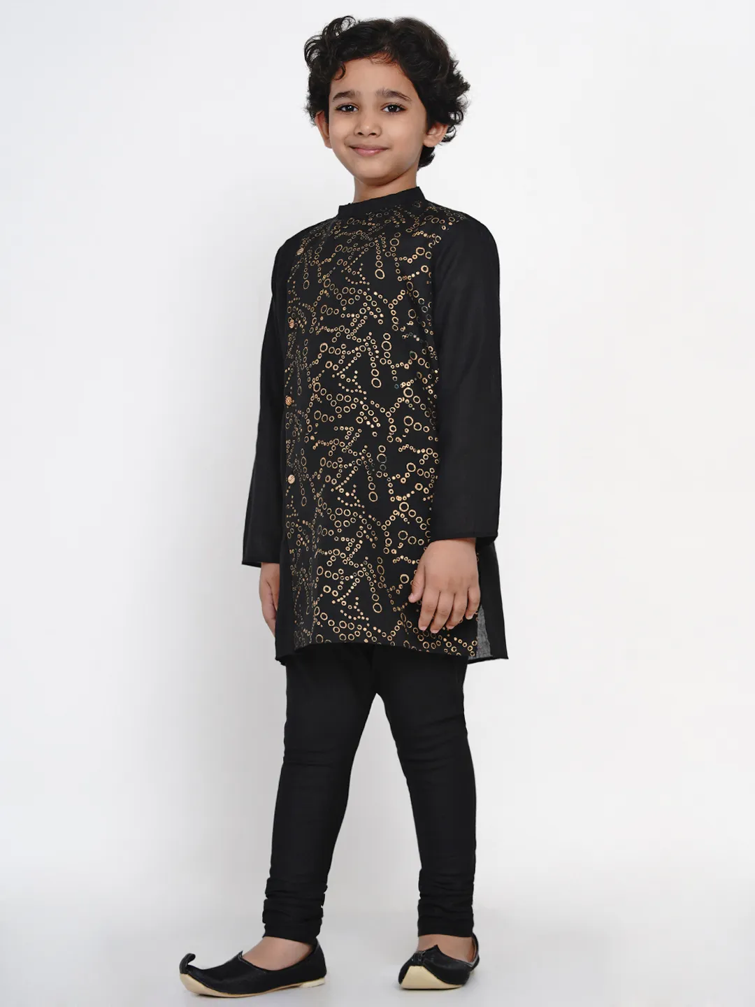 Boy's Black  Kurta Pyjama Set for Boys - NOZ2TOZ KIDS