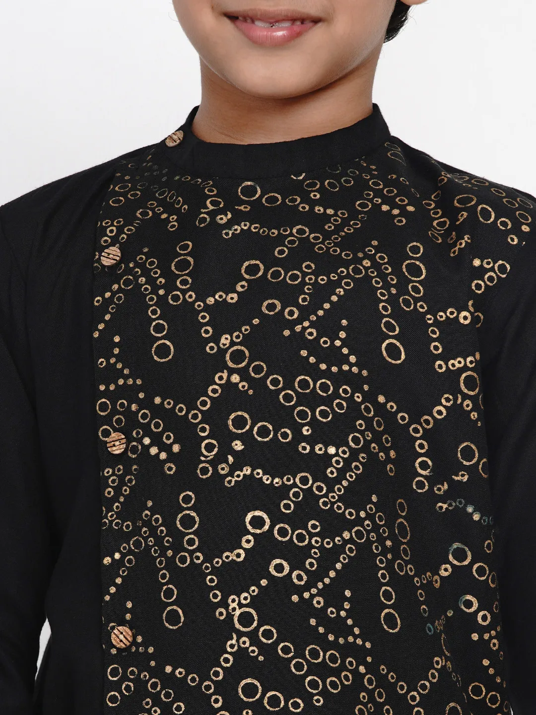 Boy's Black  Kurta Pyjama Set for Boys - NOZ2TOZ KIDS