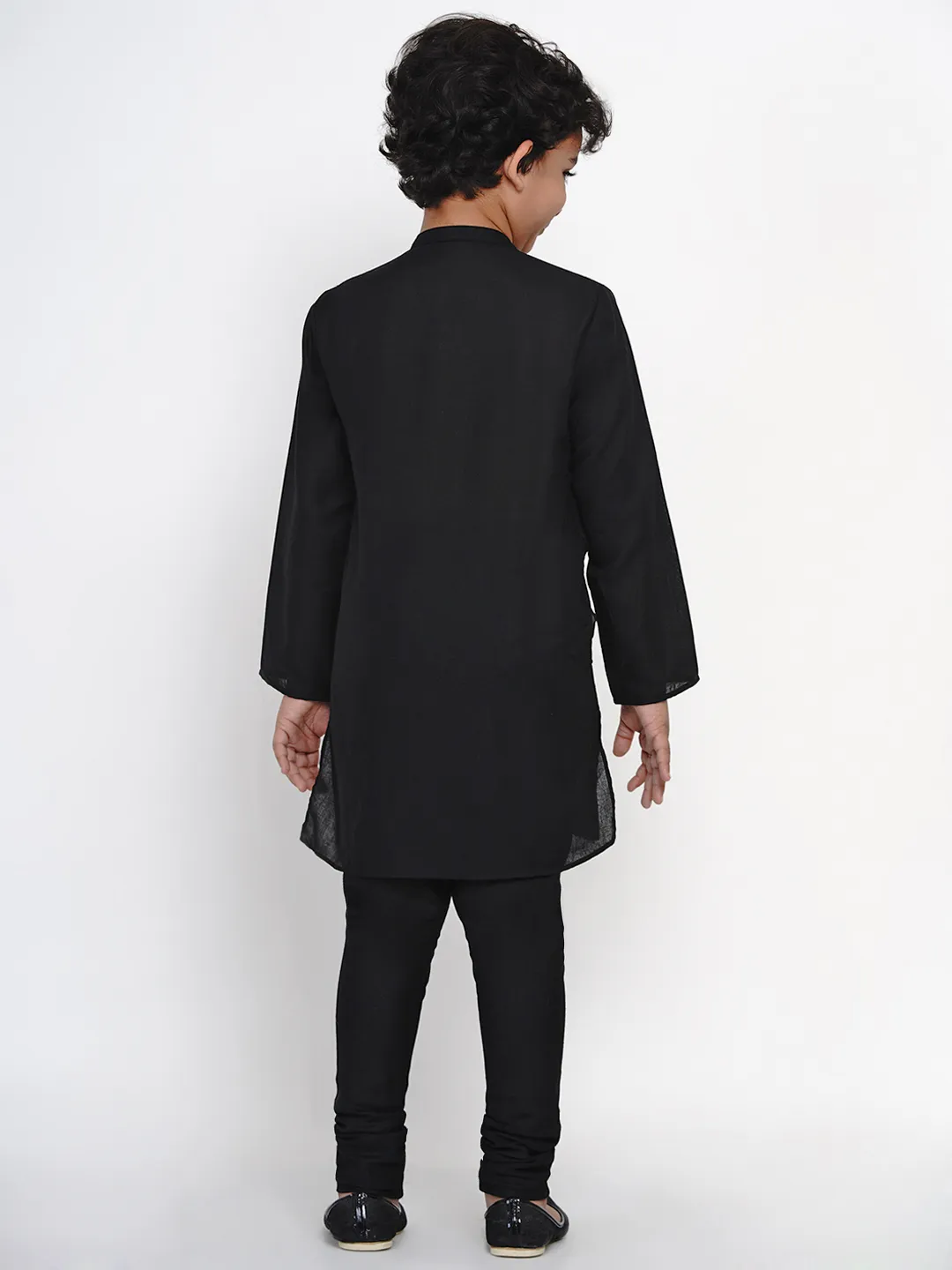 Boy's Black  Kurta Pyjama Set for Boys - NOZ2TOZ KIDS