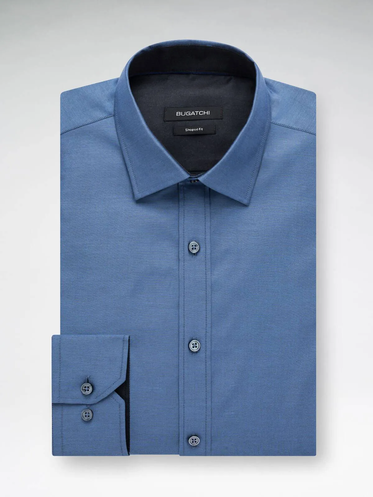 Bugatchi Steel Blue Solid Classic Fit