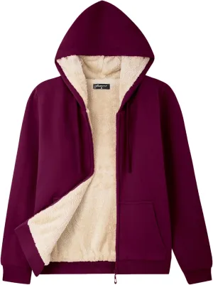 Bumeex Women' Sweatshirt,Sherpa-Lined Hoodie