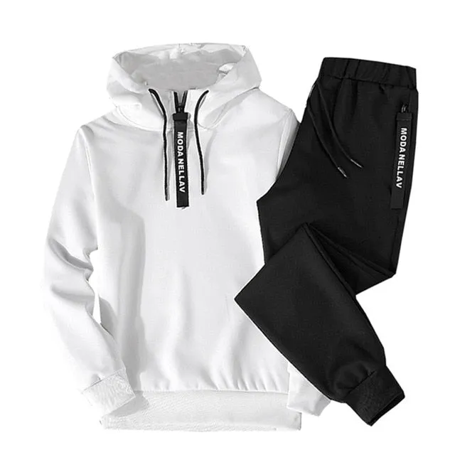 Casual tracksuit Set Men Fashion 2020 Jogger Sports Sportswear Suits Spring Autumn Two Pieces Hoodies Pants Set Male Sweat Suit