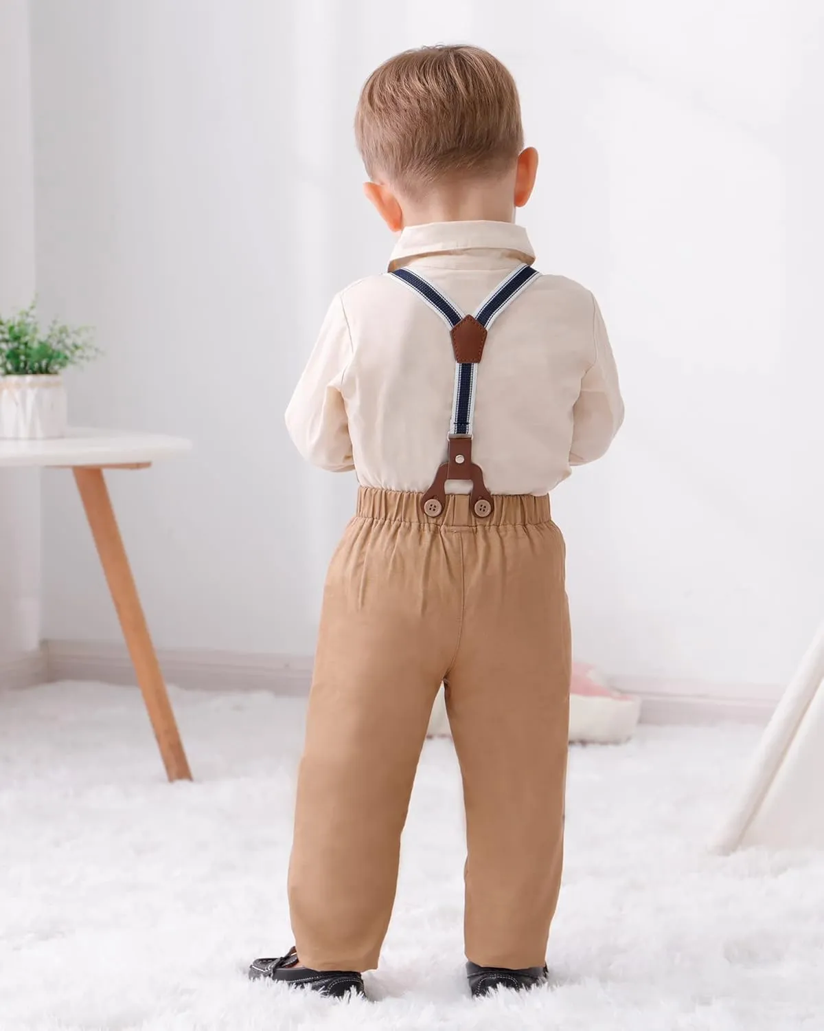 DISAUR Baby Boy Clothes Suits Toddler Dress Shirt With Bowtie Suspender Pants Outfit Sets Gentleman Wedding 1-6 Years