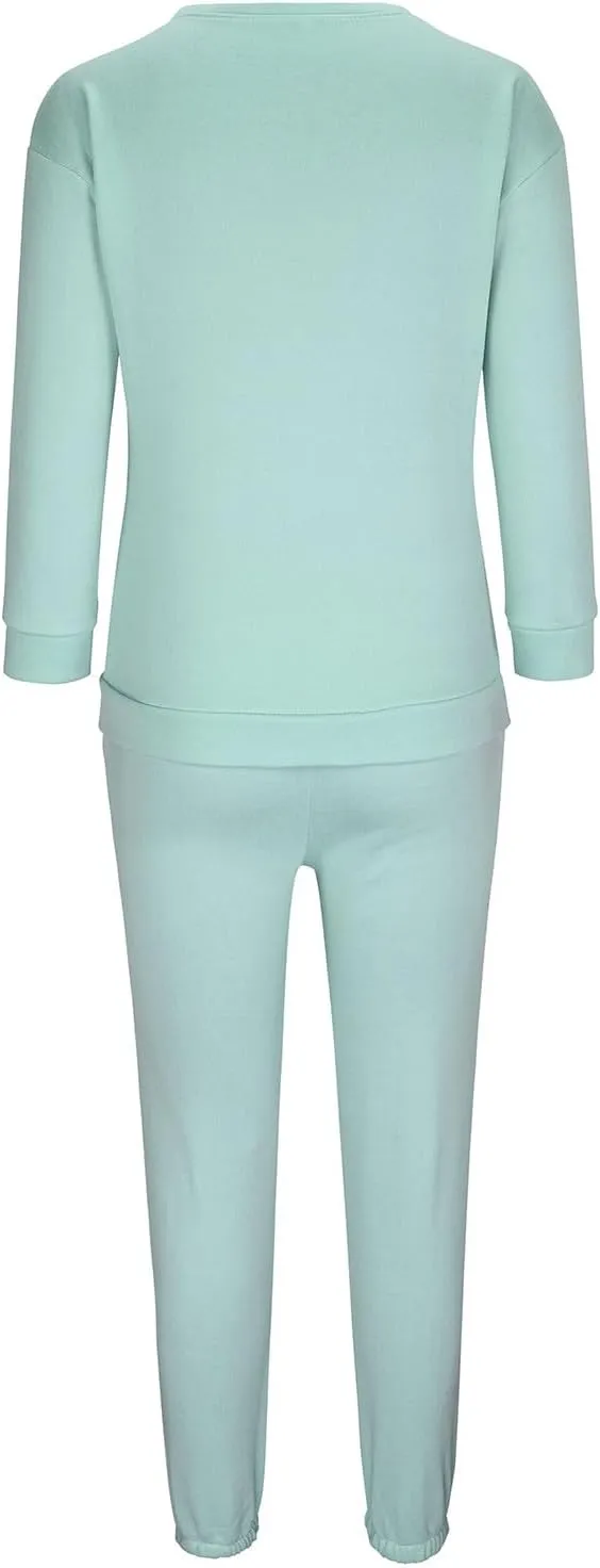 DOLKFU Women's 2 Piece Outfits Long Sleeve Pullover Sweatshirt Jogger Pants Fall Fashion Sweatsuit with Pockets