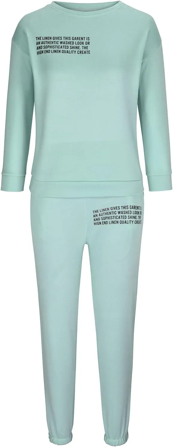 DOLKFU Women's 2 Piece Outfits Long Sleeve Pullover Sweatshirt Jogger Pants Fall Fashion Sweatsuit with Pockets