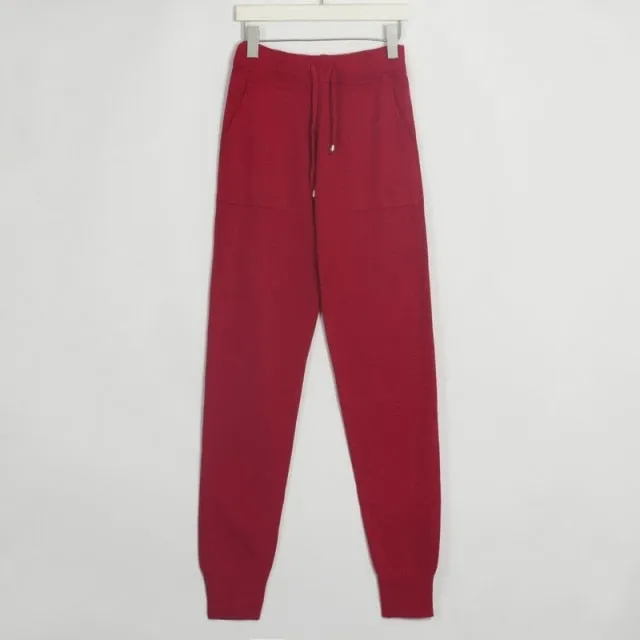 FashionSierra - Women Trendy Loose Stretchy Long Kintted Pants