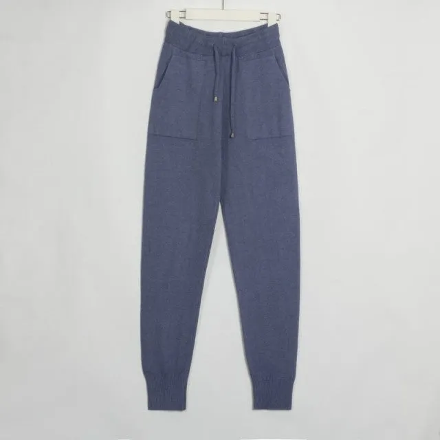 FashionSierra - Women Trendy Loose Stretchy Long Kintted Pants