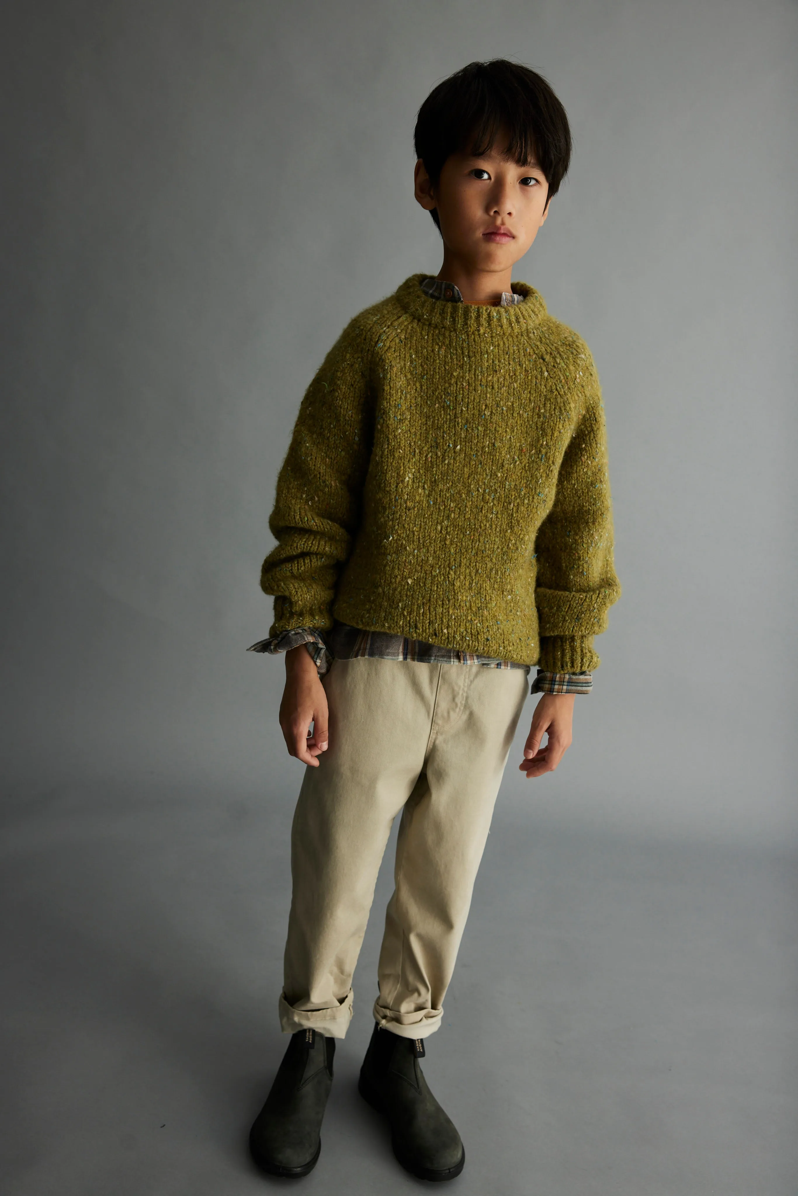 FLECKED TRICOT SWEATER