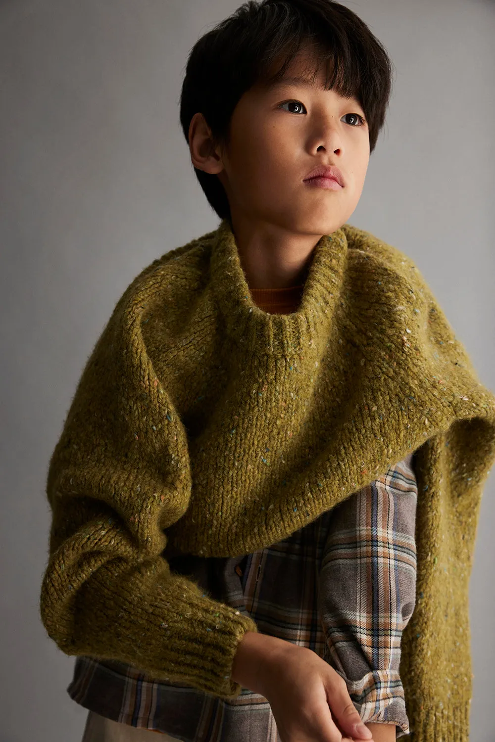 FLECKED TRICOT SWEATER