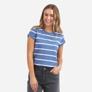Foxwood Manly Stripe Tee (Dark Blue)