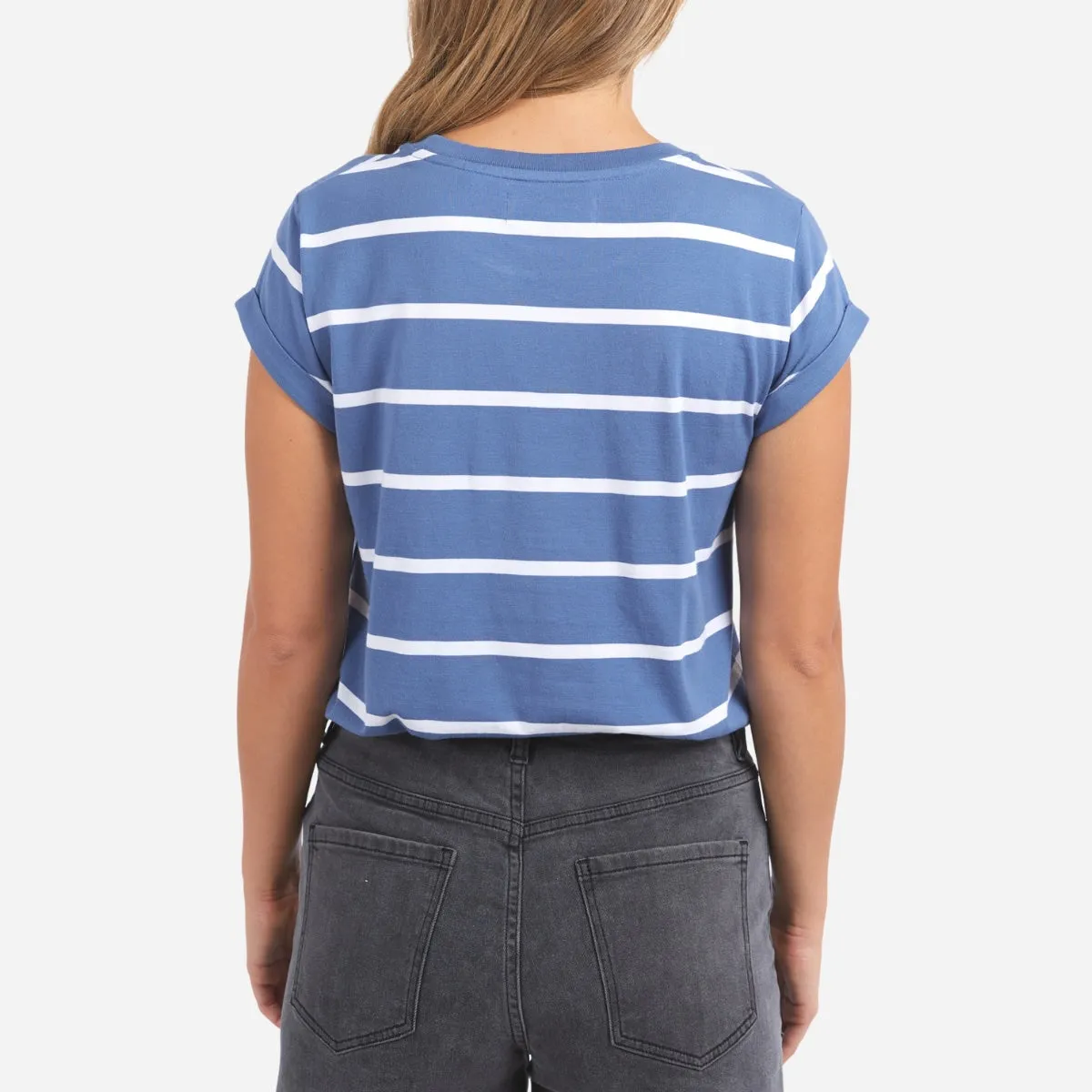 Foxwood Manly Stripe Tee (Dark Blue)