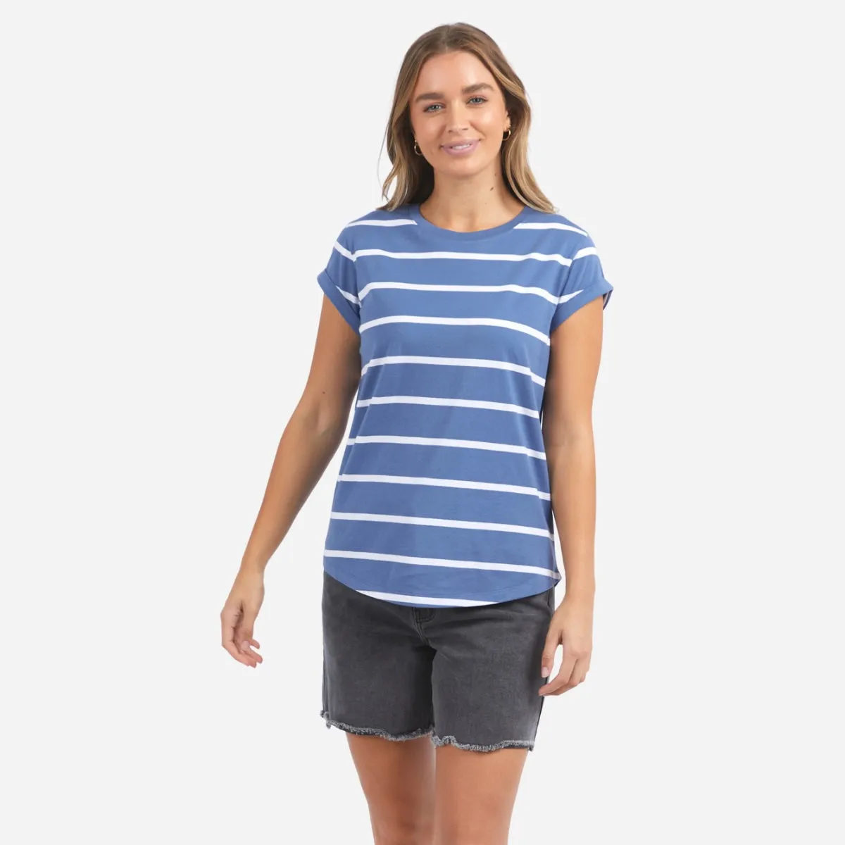 Foxwood Manly Stripe Tee (Dark Blue)
