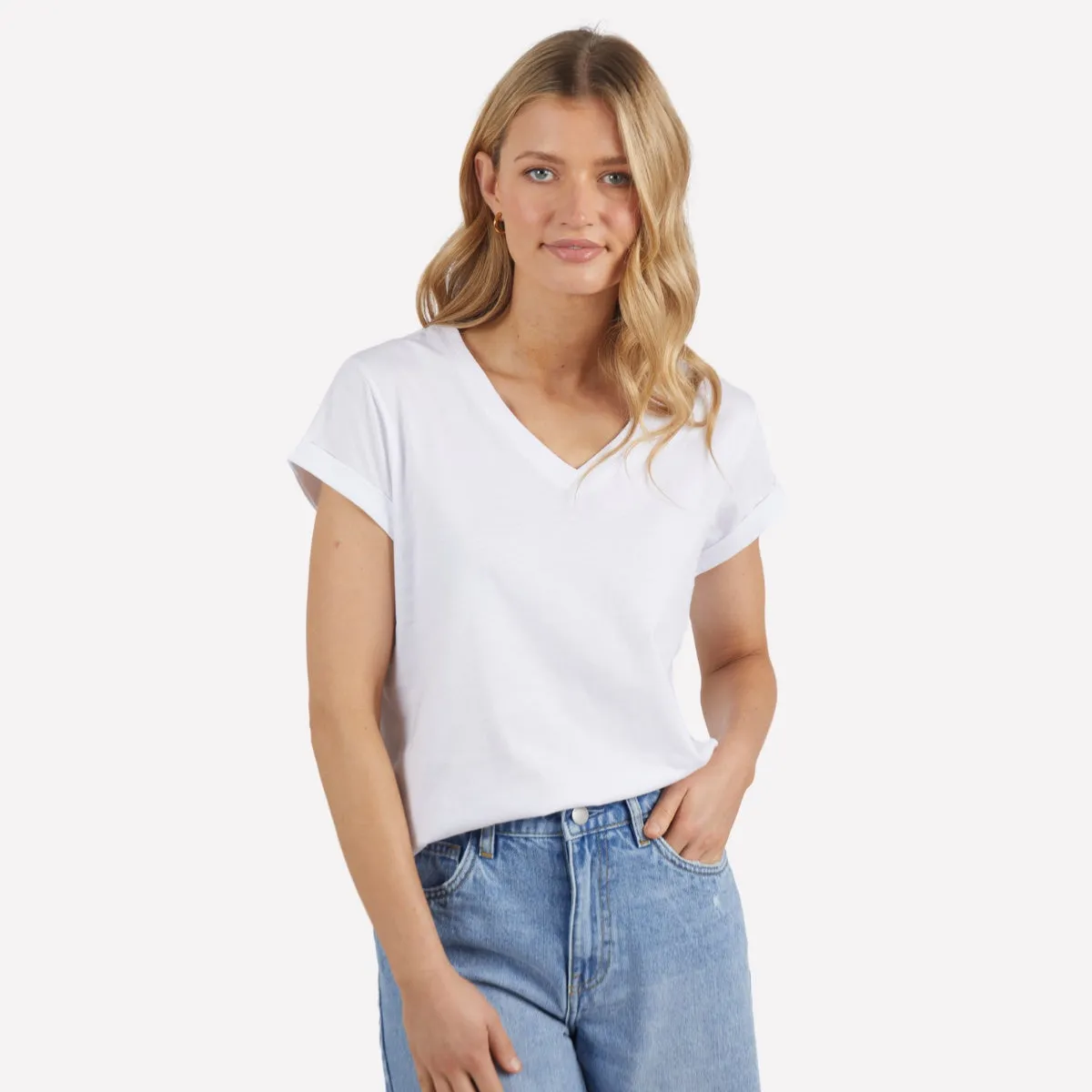 Foxwood Manly V Tee (White)