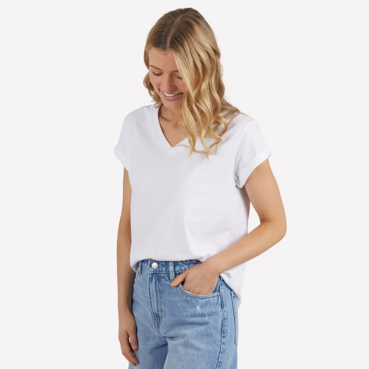 Foxwood Manly V Tee (White)