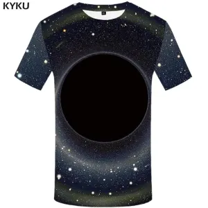 Galaxy Space T-shirts Men Black Hole T shirts Funny Vortex Tshirt Anime Nebula T-shirt 3d Black Tshirts Print Mens Fashion