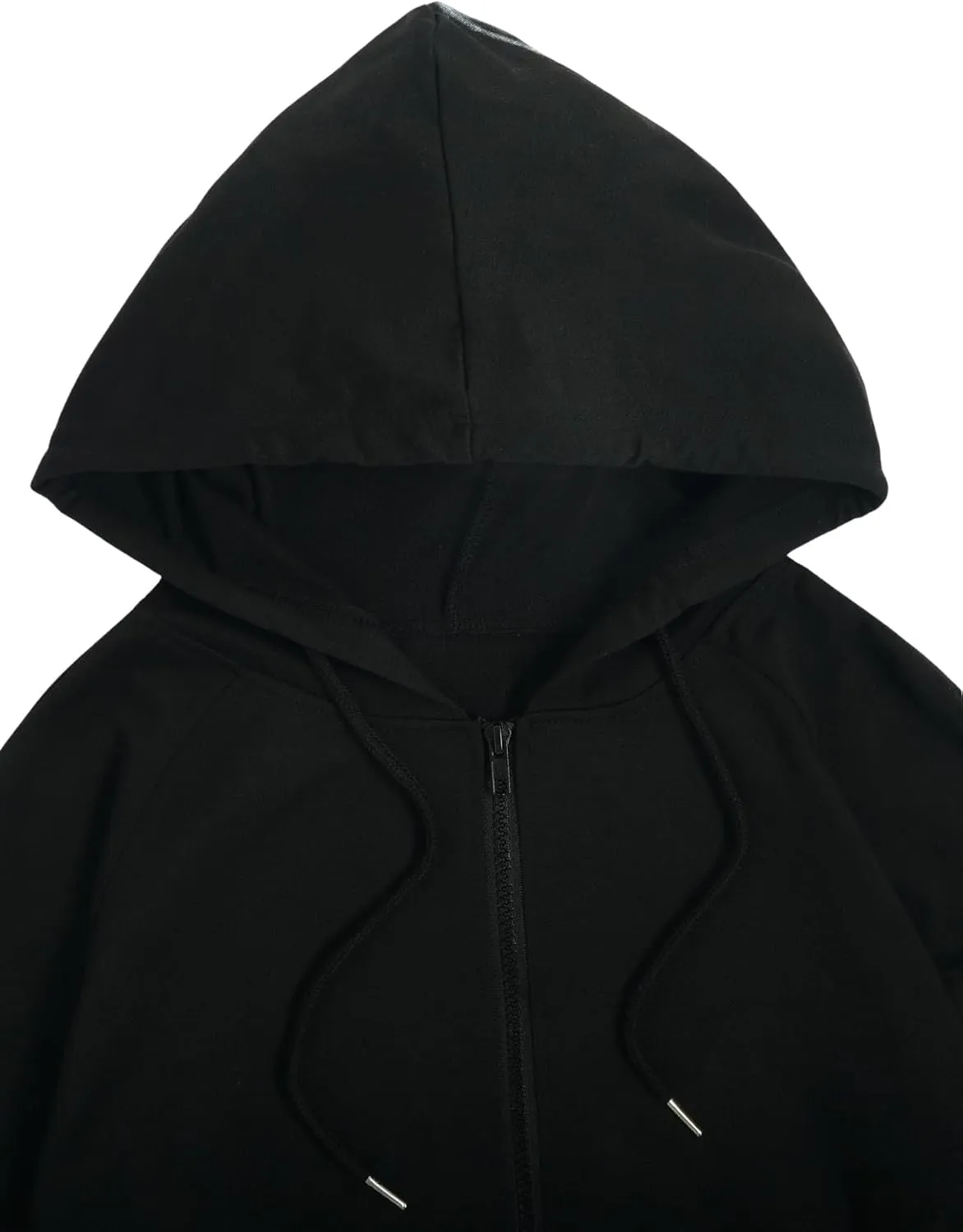 GORGLITTER Women's Skeleton Graphic Zip Up Hoodie Y2k Oversized Long Sleeve Goth Hooded Sweatshirt