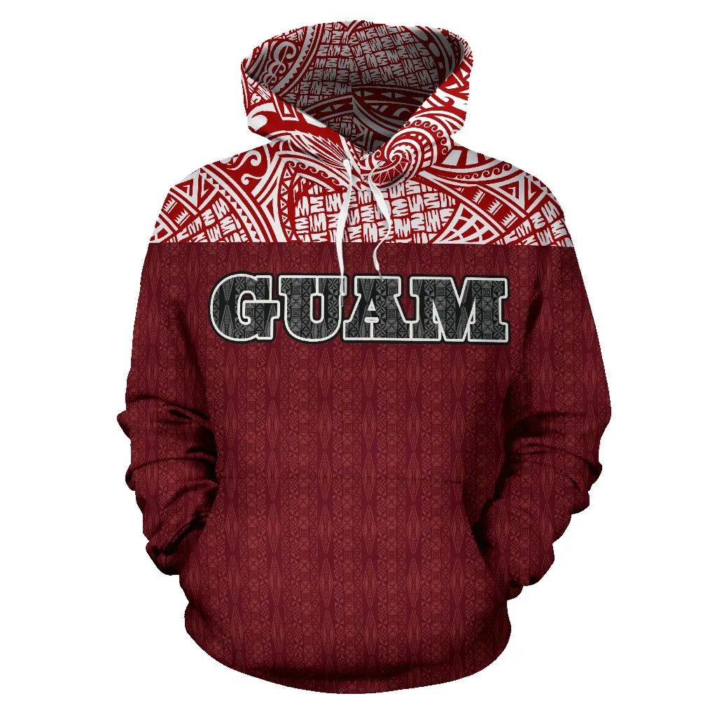 Guam Polynesian Red All Over Hoodie - BN09