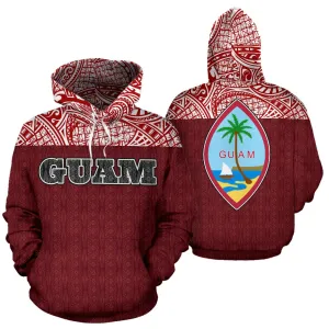 Guam Polynesian Red All Over Hoodie - BN09
