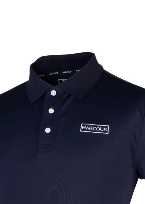 Harcour Quitoh Mens Technical Polo Shirt Navy