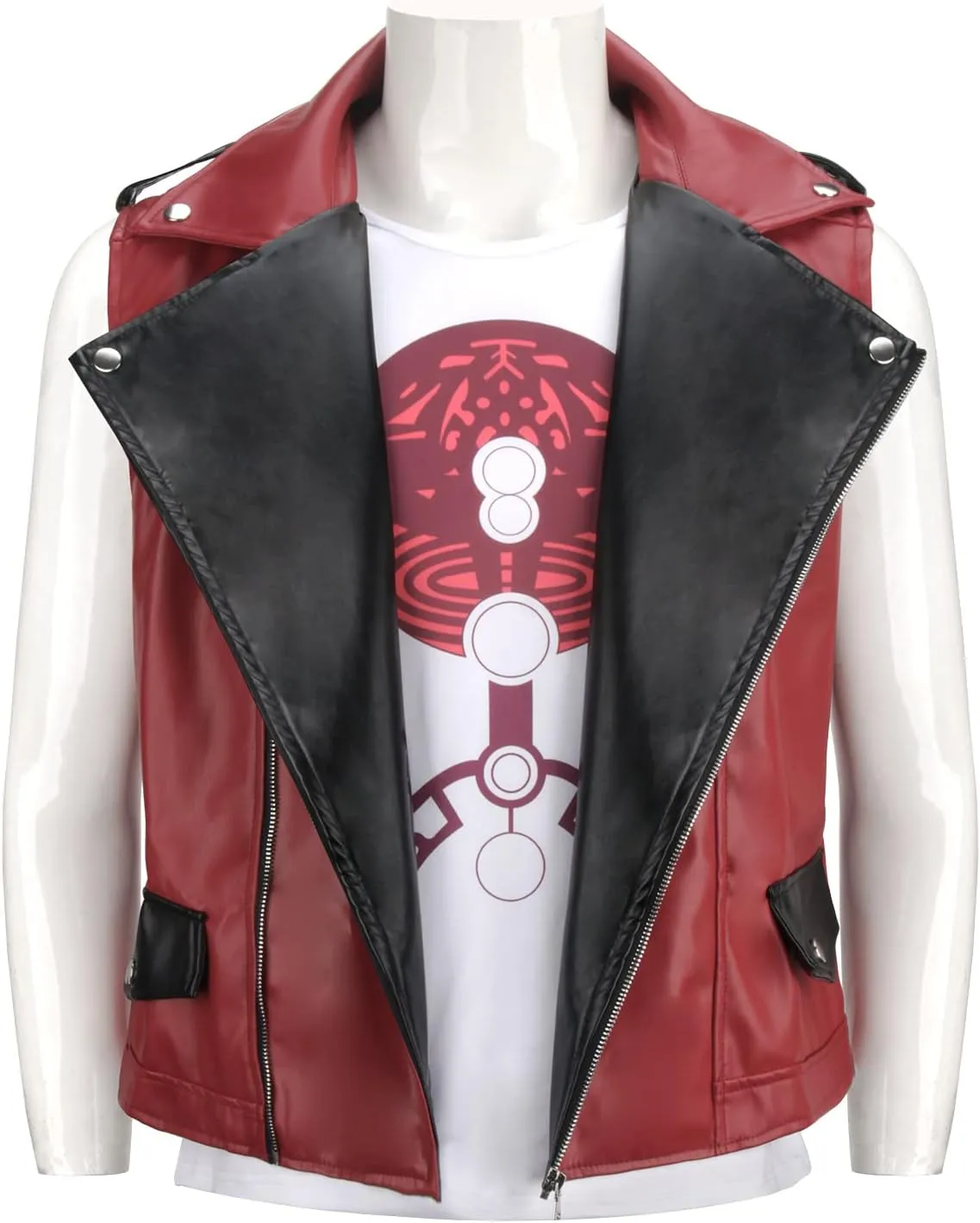 HLENOK Adult Mens Fat Costume Jacket Vest Shirt Pants Belt Full Set Outfit Halloween Cosplay Leather Uniform Suit