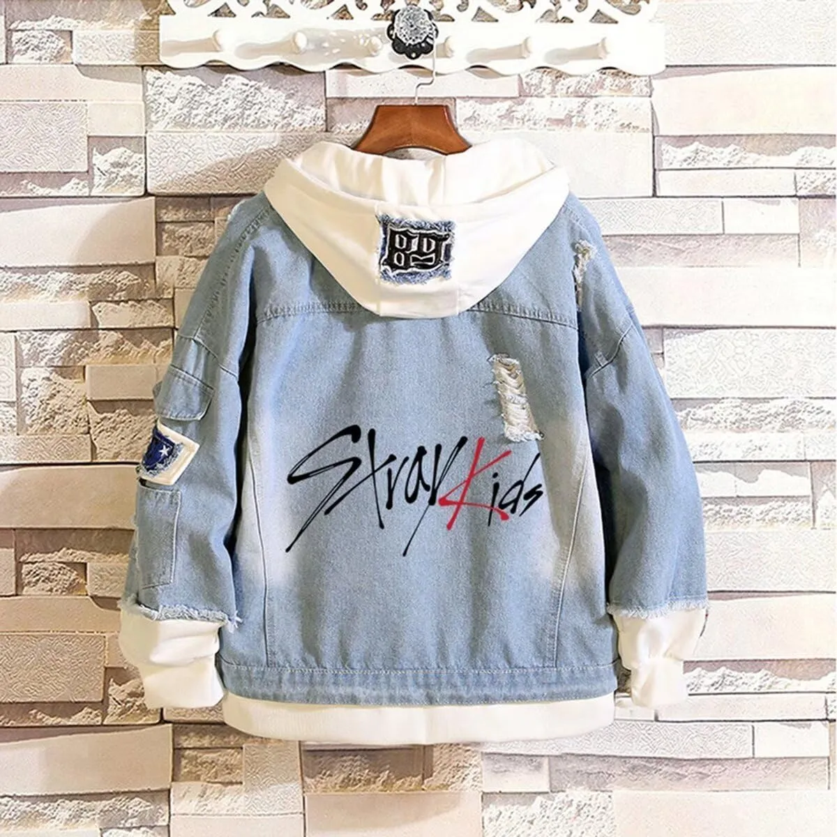 KPOP Stray Kids Hoodie Denim Jacket Jean Coat Hoodies