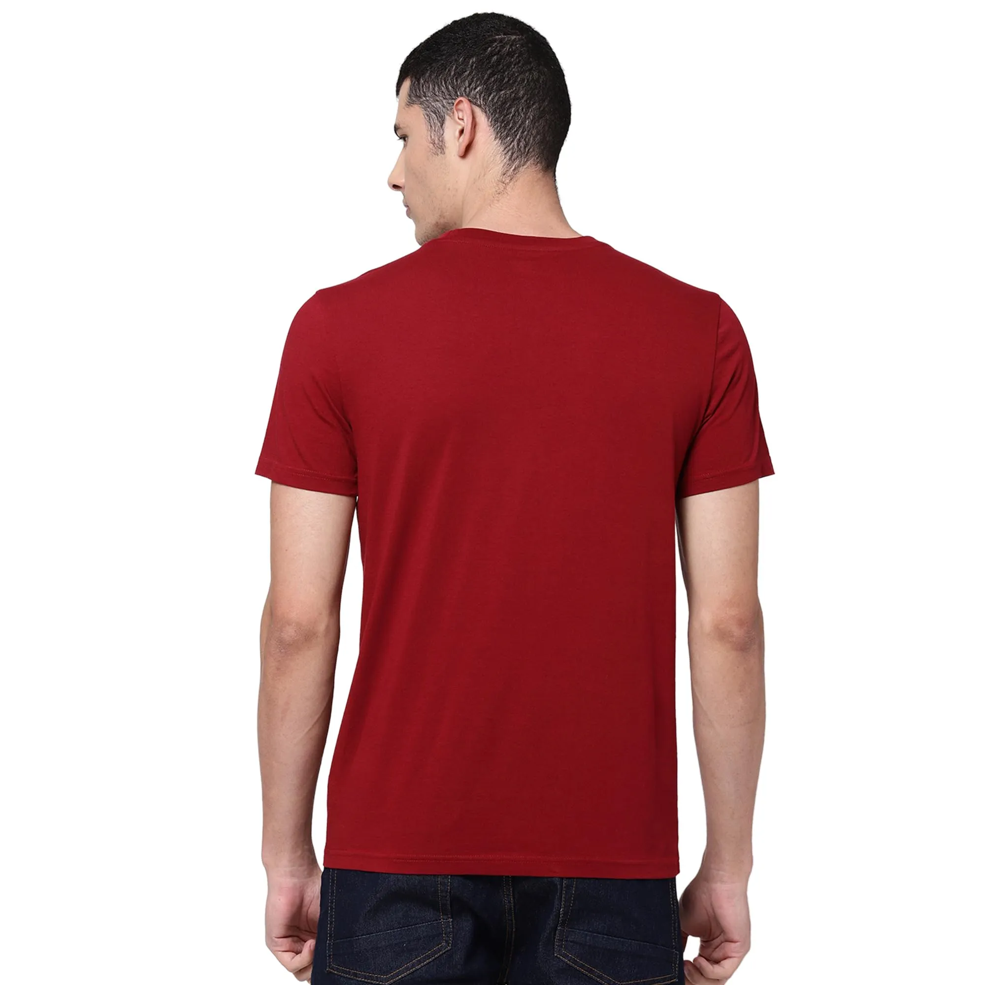 Lee Men's Slim T-Shirt (LMTS002020_Maroon L)