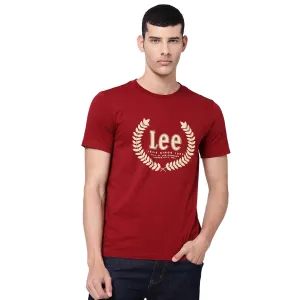Lee Men's Slim T-Shirt (LMTS002020_Maroon L)