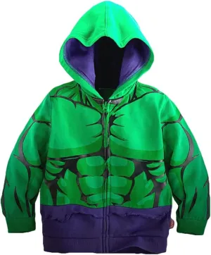LEMONBABY Little Kids Unisex Boys Girls Superhero Cool Jacket Sweatshirt Hoodie Coat Costume