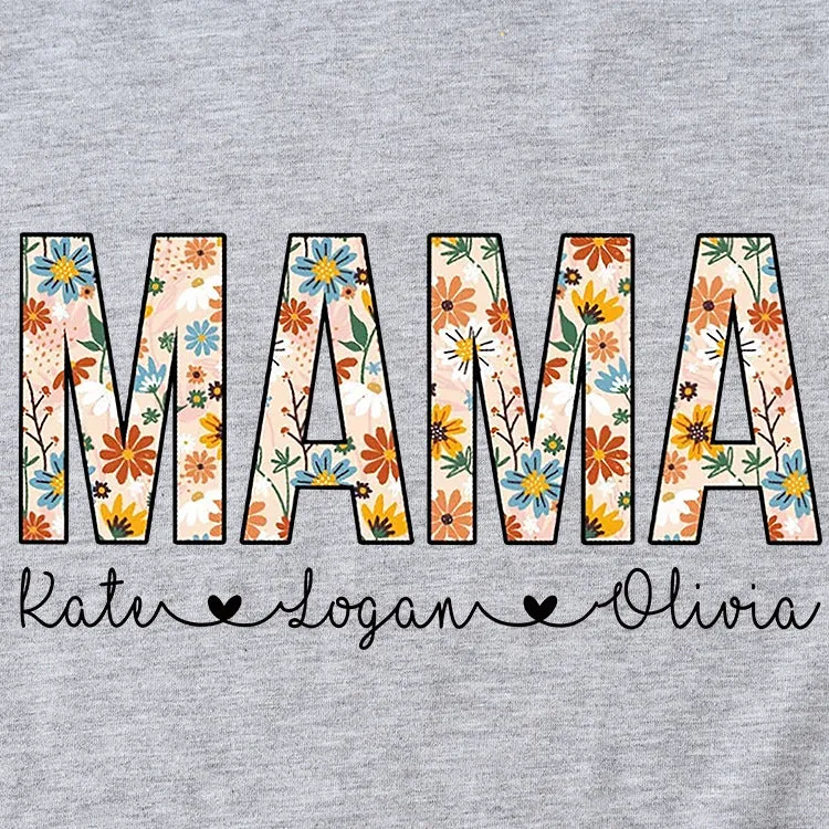 Letter Mama Kate Women's Casual Round Neck Short Sleeve T-shirt