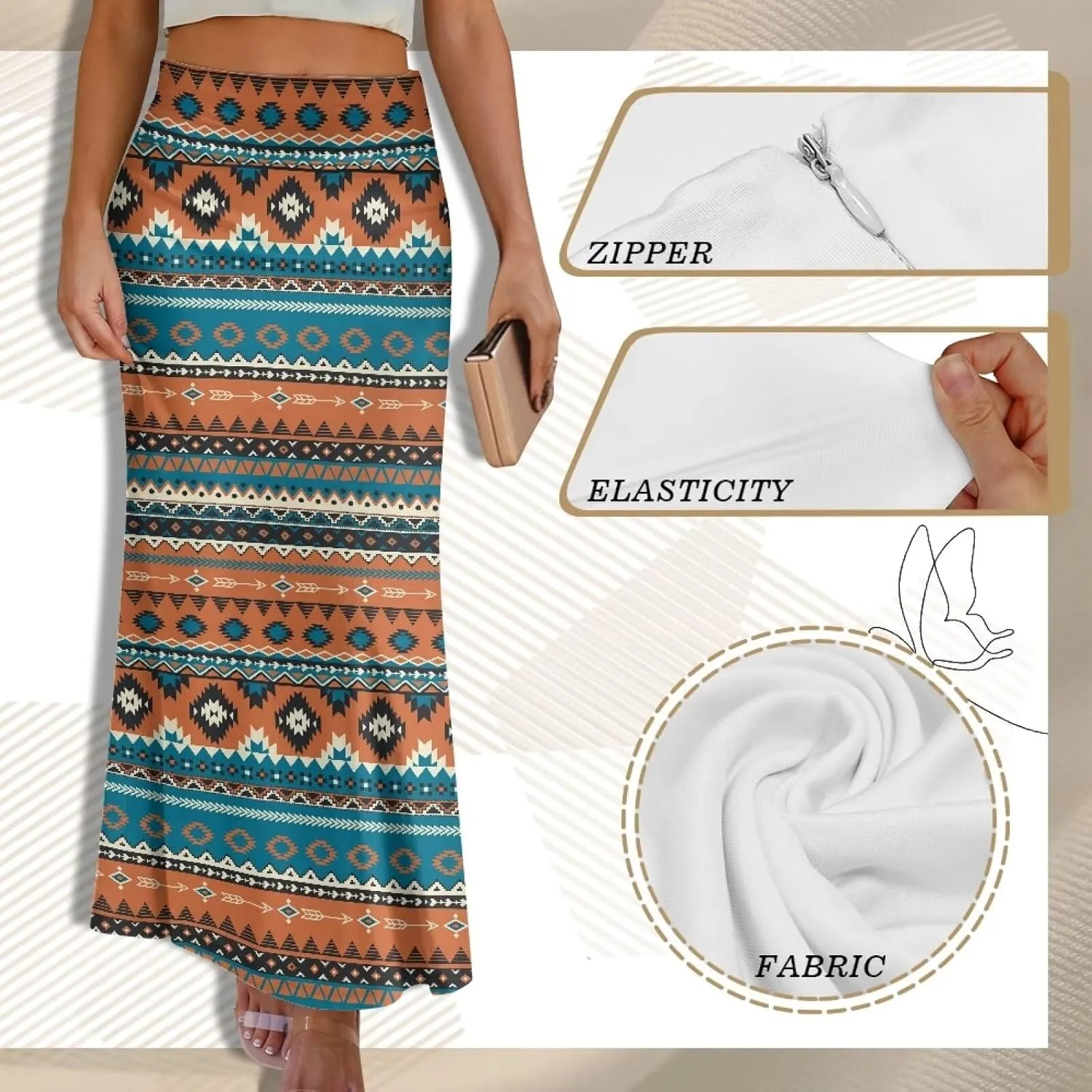 Long Skirts for Women High Waisted A-Line Stretchy Maxi Skirt Flared Casual Ruffle Hem Skirt Party Wedding Skirts