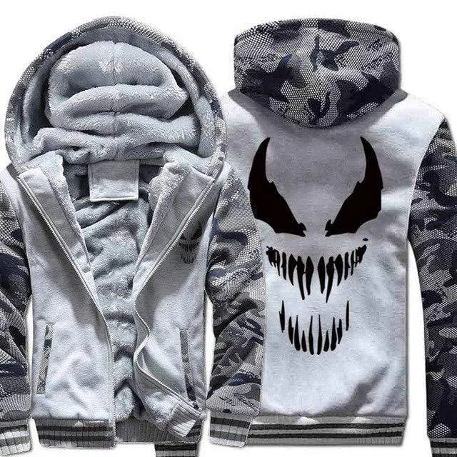 Marvel Venom zipper Casual Hoodies Men's Sweatshirts