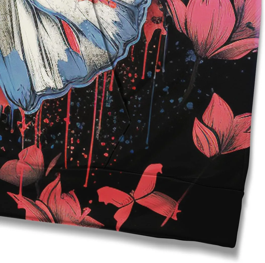 Men And Women 3D Printed Butterfly Graphic Hoodies American Flag Sweatshirts