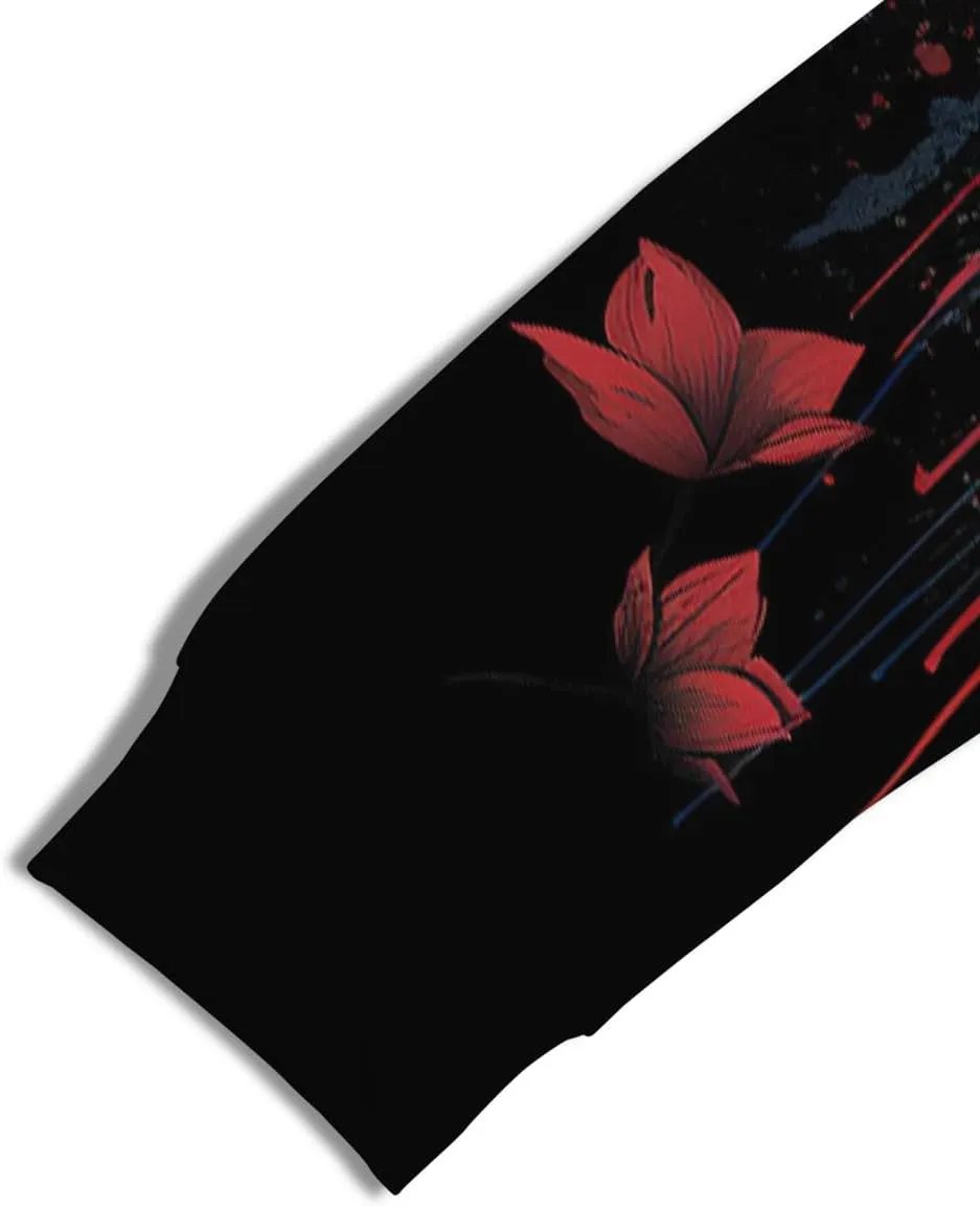 Men And Women 3D Printed Butterfly Graphic Hoodies American Flag Sweatshirts