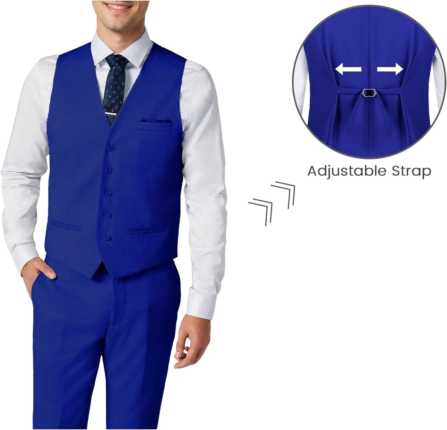 Mens Double Breasted Suit Slim Fit 3 Piece Suit Peak Lapel Solid Blazer Jacket Vest Pant Tuxedo Set for Wedding Business