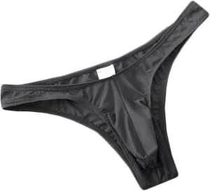 Men's Nylon Thongs Underwear Sexy Low Rise Bulge Pouch Briefs G-String Bikini Swimsuit