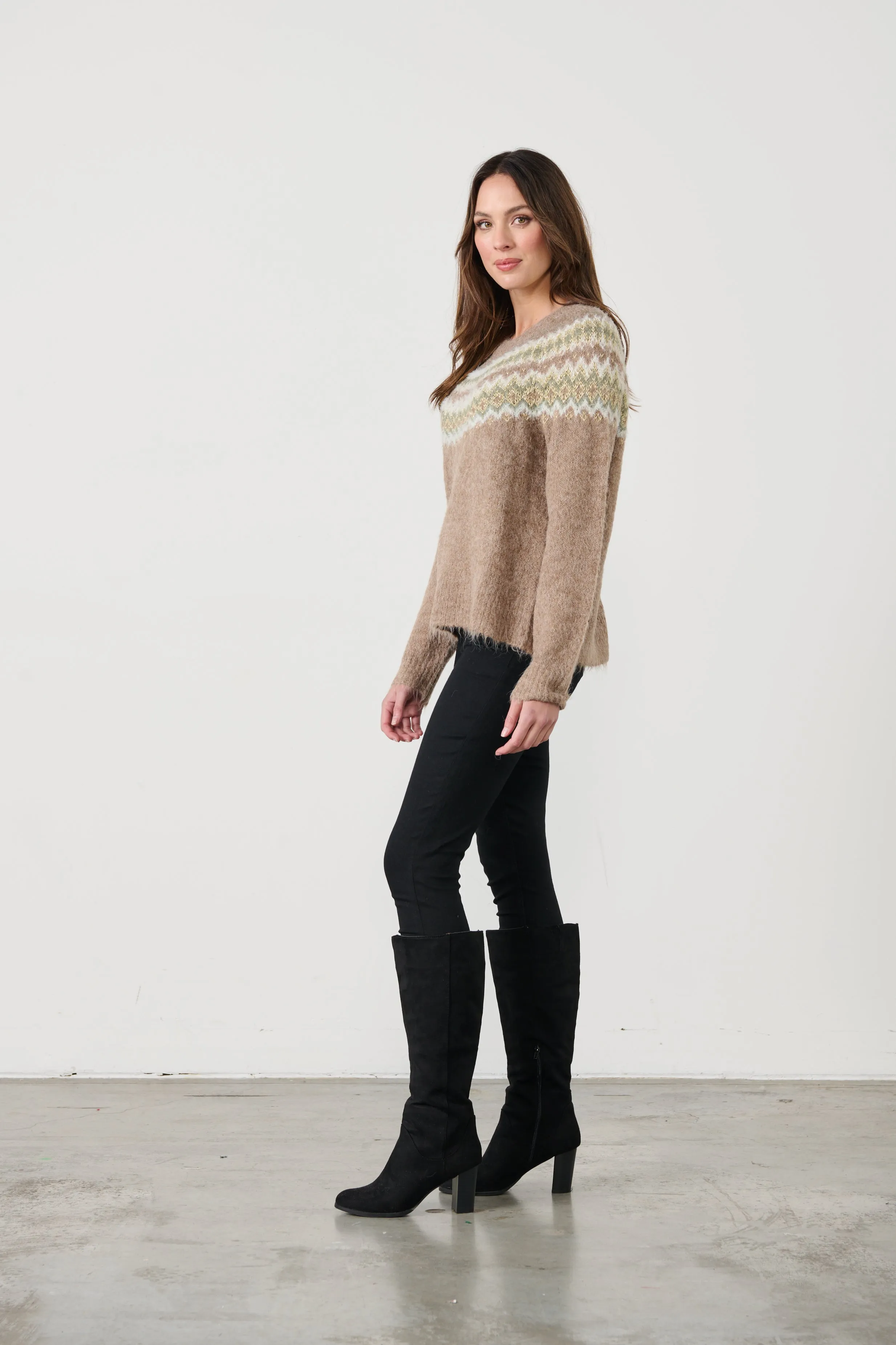 Metallic Mushroom Alpaca Blend Ziggy Knit