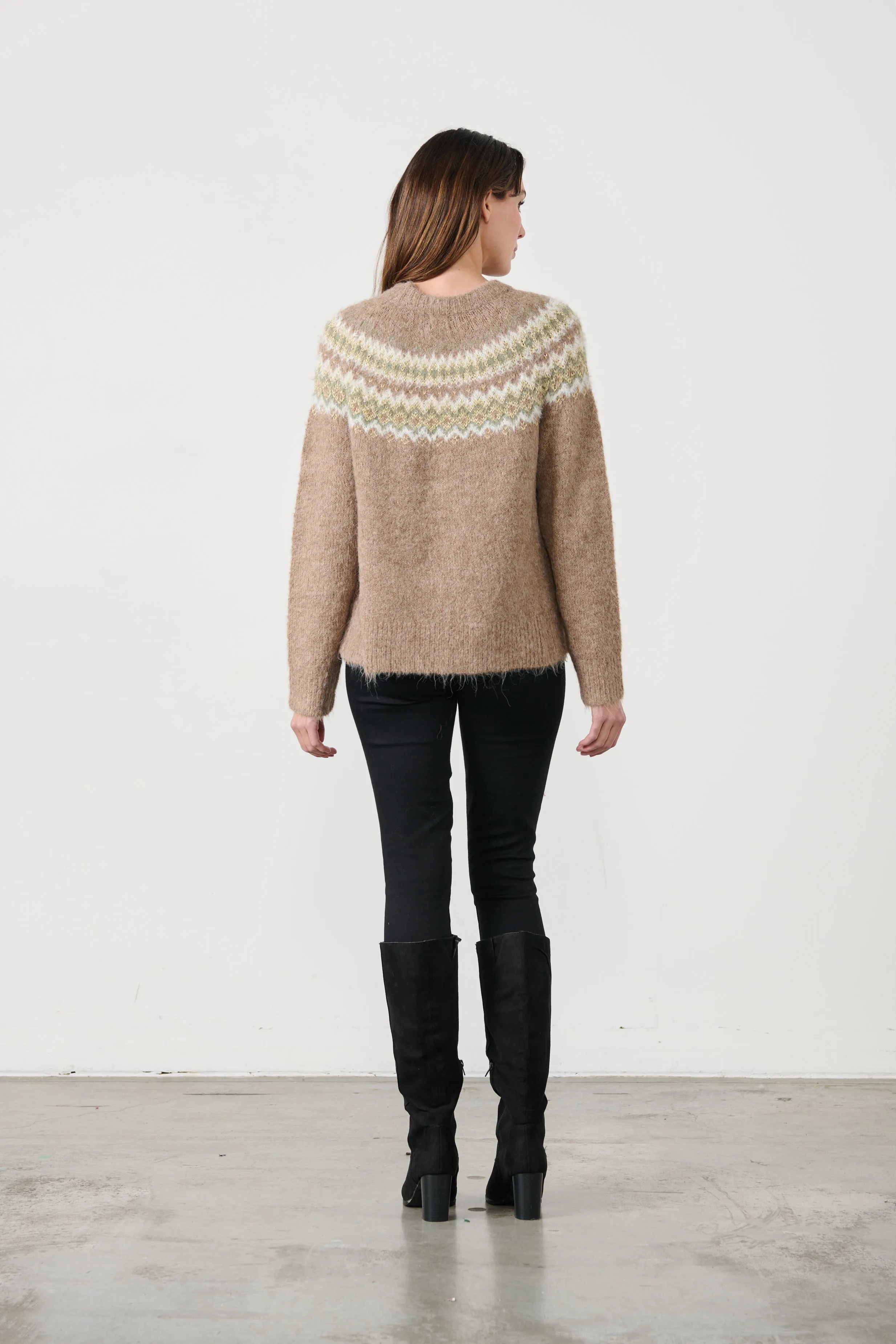 Metallic Mushroom Alpaca Blend Ziggy Knit