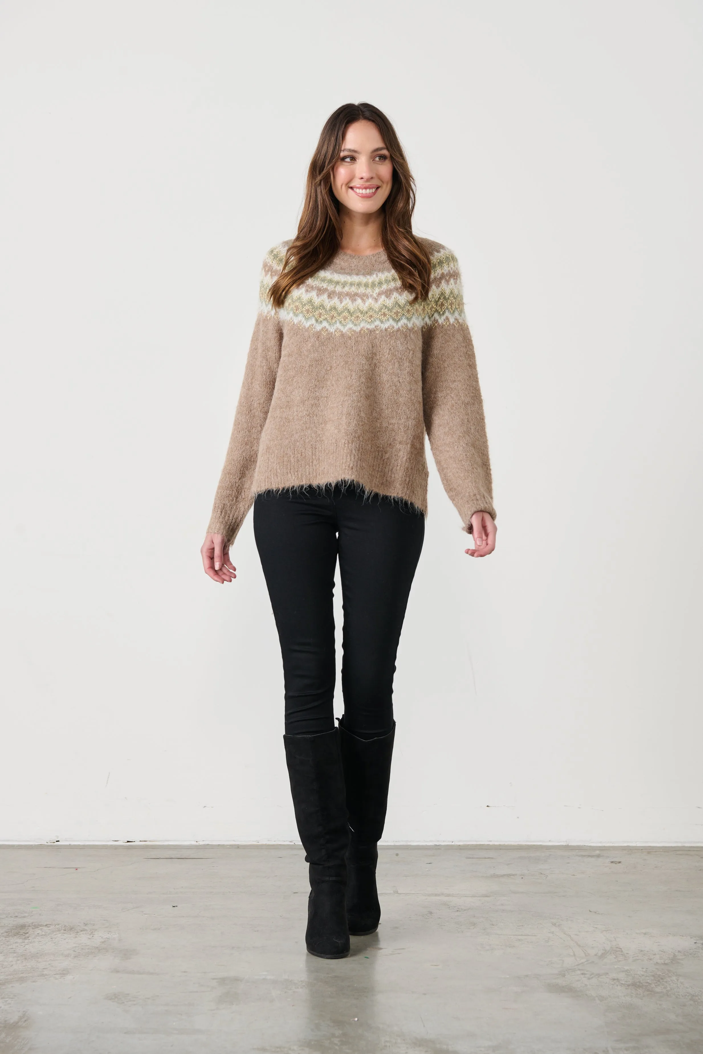 Metallic Mushroom Alpaca Blend Ziggy Knit