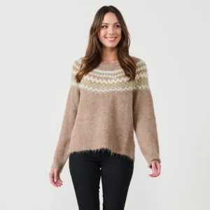 Metallic Mushroom Alpaca Blend Ziggy Knit
