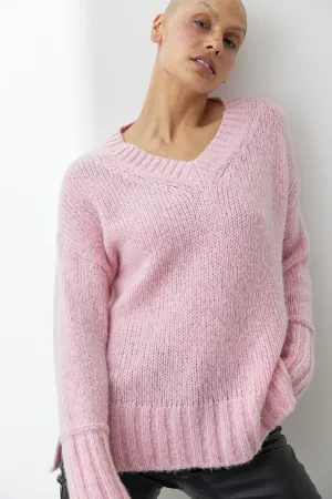 Naya Vee Sweater | Rose