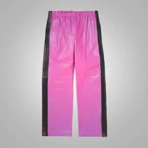 New Pink Real Sheepskin Leather Pant For Men