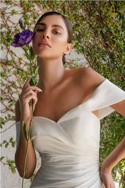 Off shoulder Wedding gown minimalist
