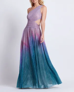 OMBRE ONE SHOULDER MAXI DRESS