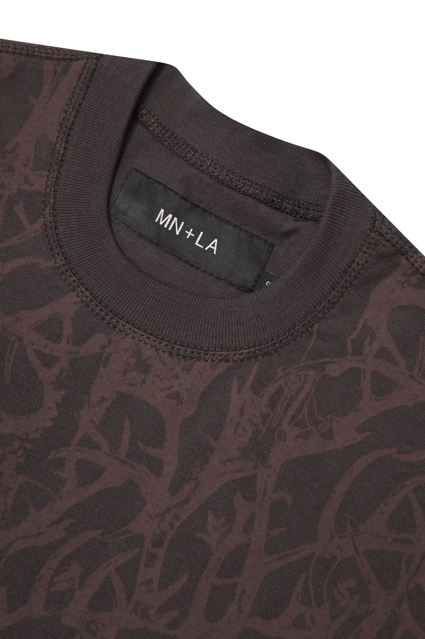 "VINES AND THORNS" BOX TEE IN CHARCOAL GREY
