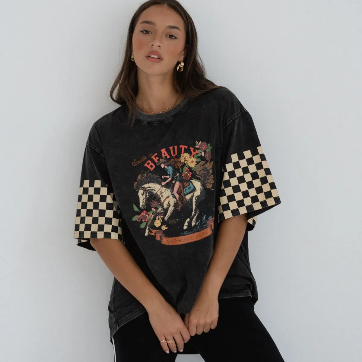 Saddle Up Vintage Tee (Black)