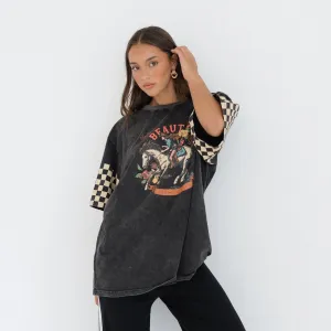 Saddle Up Vintage Tee (Black)